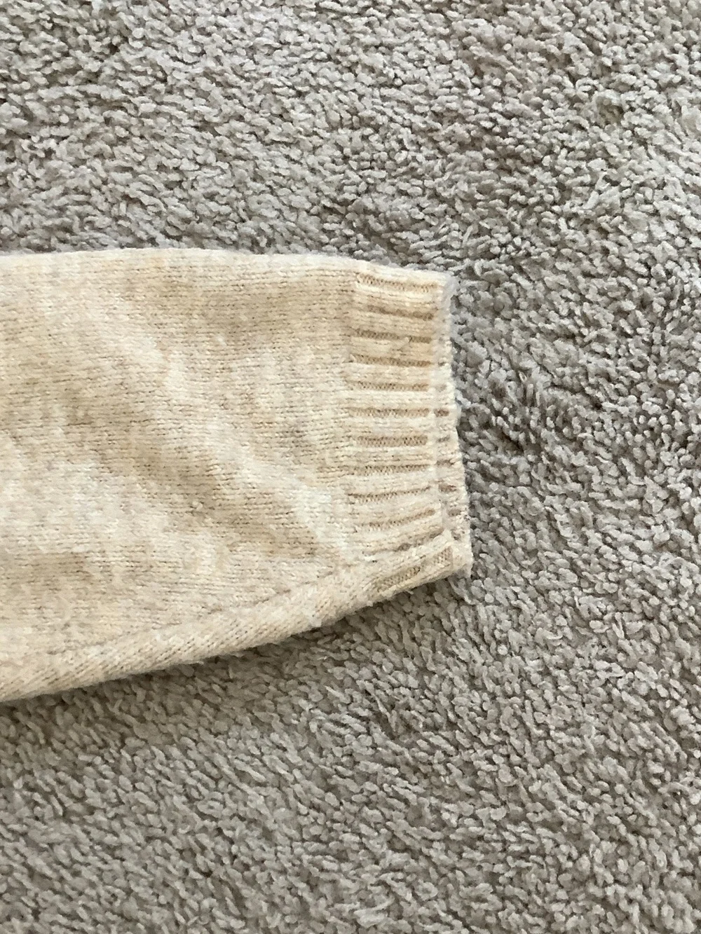Zara Cream Knit Collared Sweater Jacket